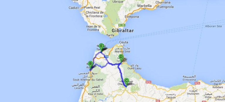 como ir de tánger a tetuán