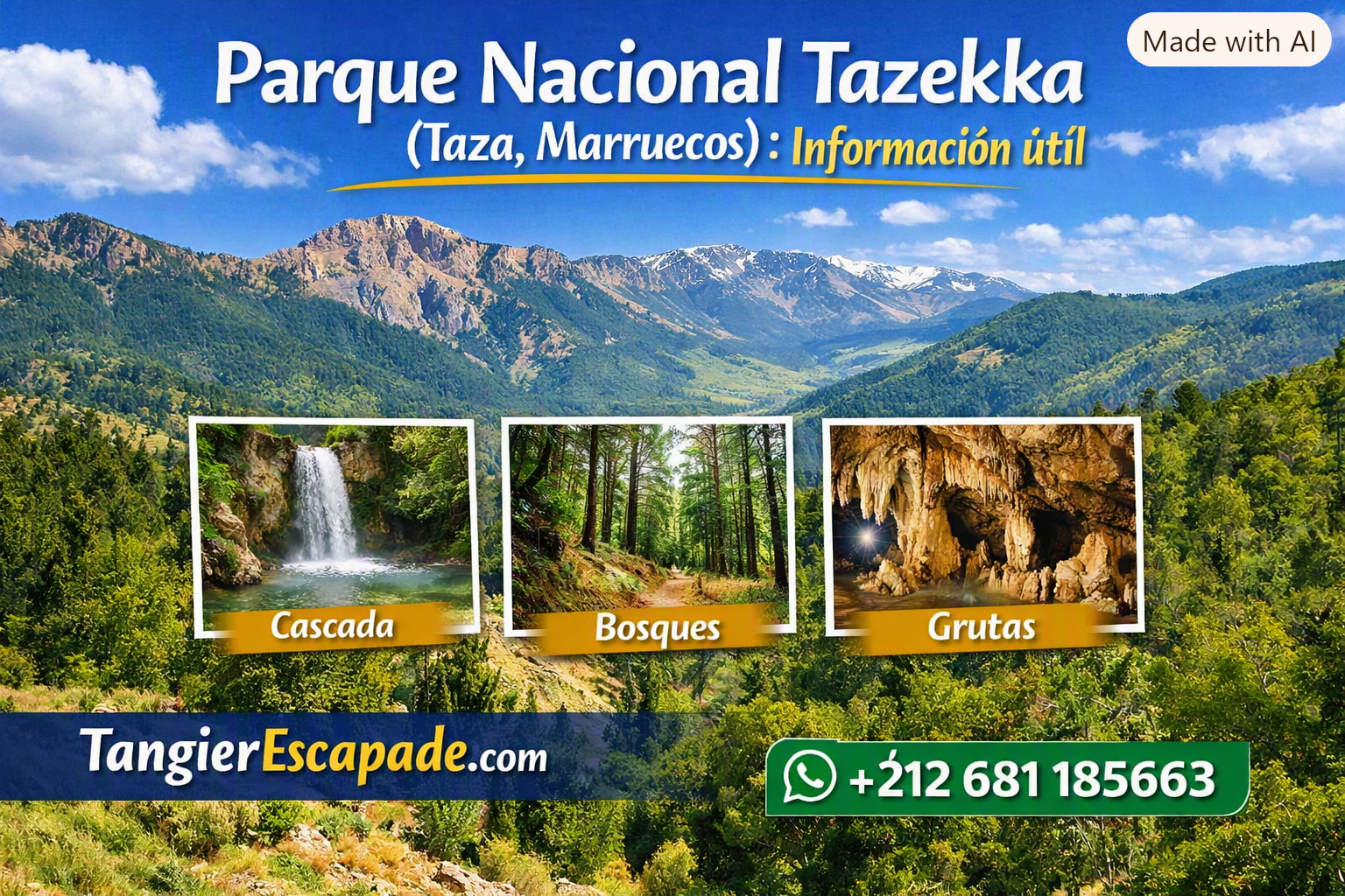 Parque Nacional de Tazekka en Marruecos: fotos, meteo y tours guiados